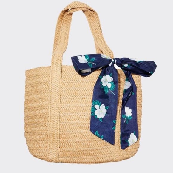 Draper James Handbags - NWT Draper James Straw Wicker Shoulder Purse Tote